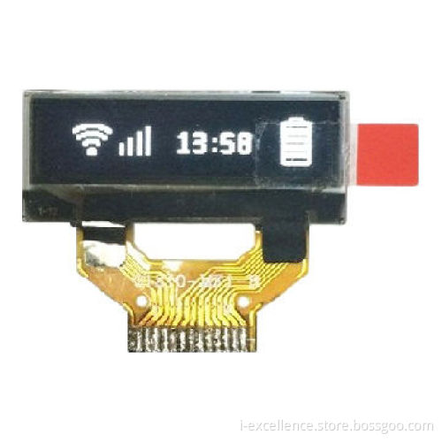 0.88-inch wearable OLED display module with 128*32 dotmatrix and white color